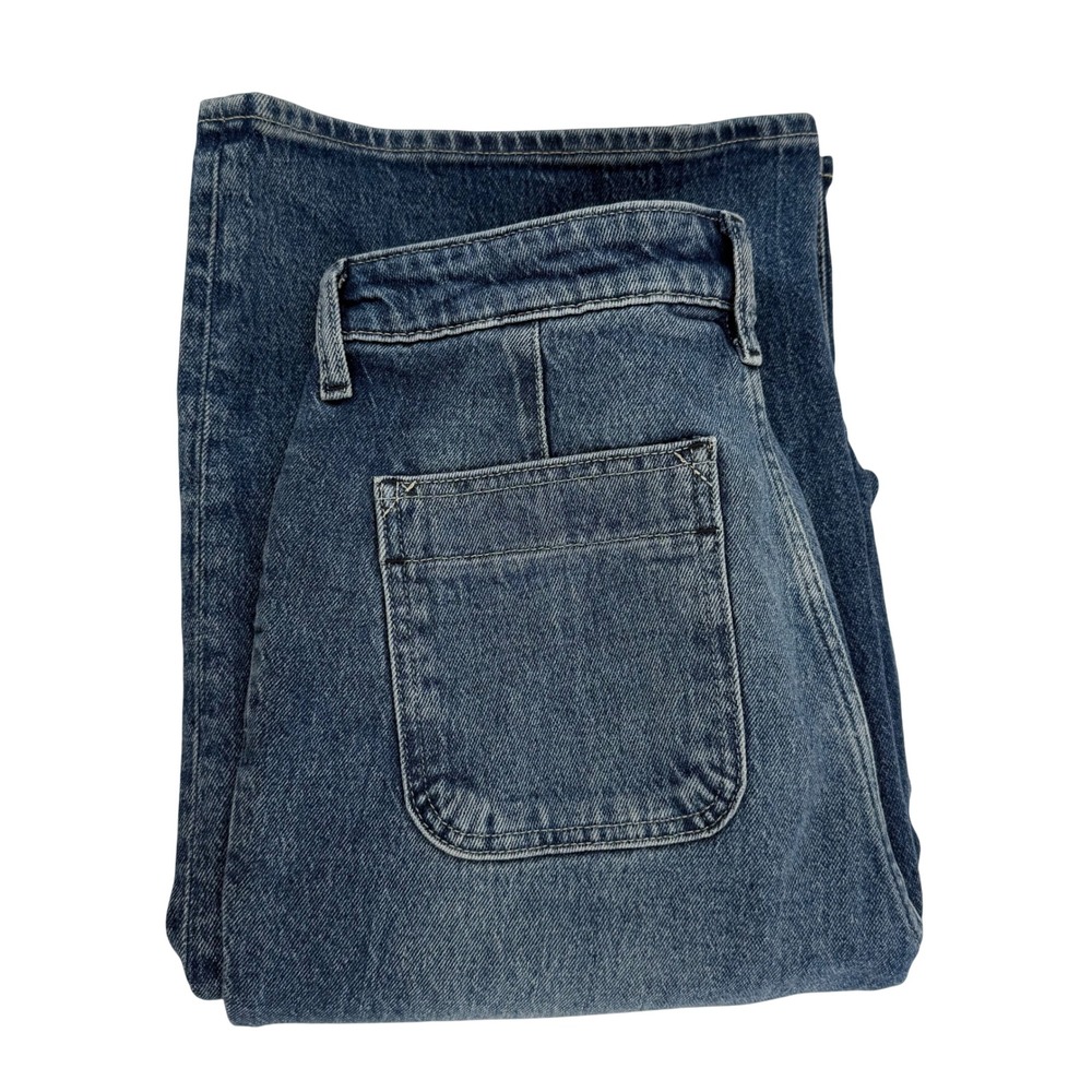 Free Assembly Super High Wide Leg‎ Jeans Women's Size 8 Blue Denim